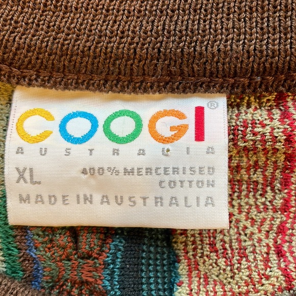 COOGI AUSTRALIA 100% COTTON MULTI colored SWEATER size xl - Picture 6 of 8
